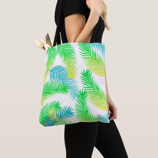 Palm Leaves Tote Bag – Tropicalcore Botanical  (Close Up)