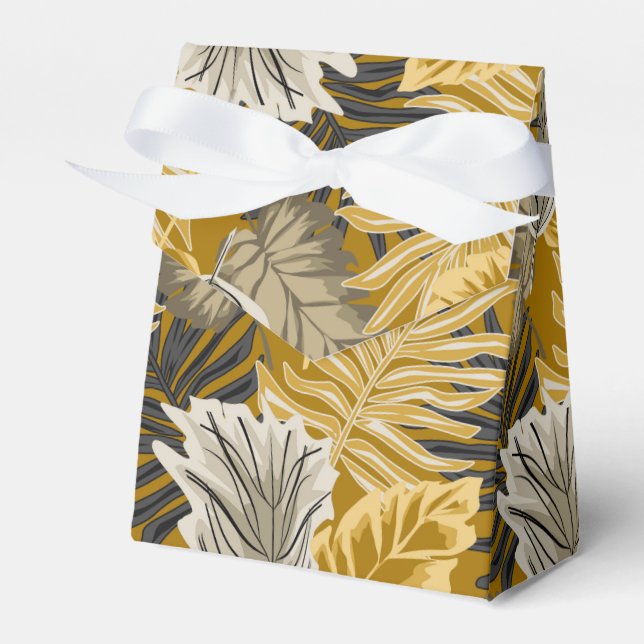 Palm leaves, tropical, Botanical, jungle, forest, Favor Boxes (Front Side)