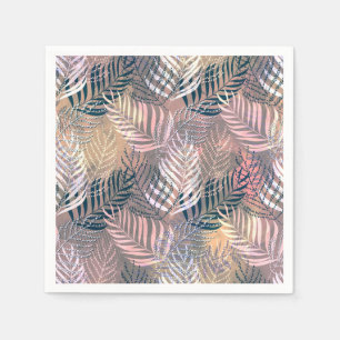 Palm leaves, tropical, Botanical, leaves, jungle Napkins
