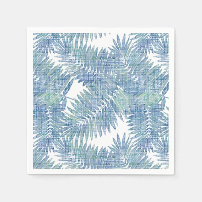 Palm leaves, tropical, Botanical, leaves, jungle Napkins (Front)