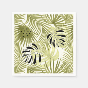 Palm leaves, tropical, Botanical, leaves, jungle Napkins