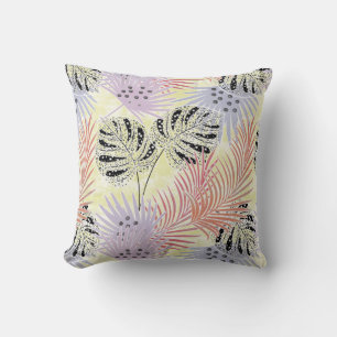 Palm leaves, tropical, Botanical, leaves, jungle Throw Pillow