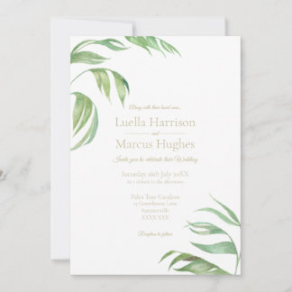 Palm Leaves Wedding Invitation