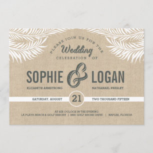 Palm Leaves Wedding Invitations