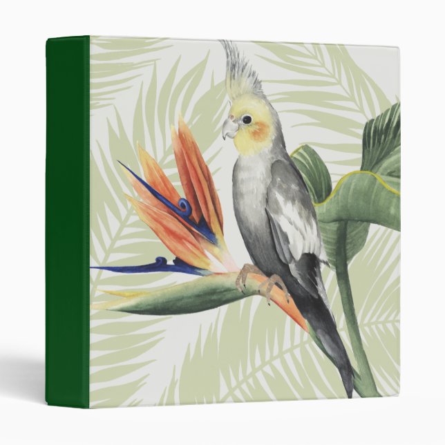 Palm Leaves With Black Bird Binder (Front/Spine)