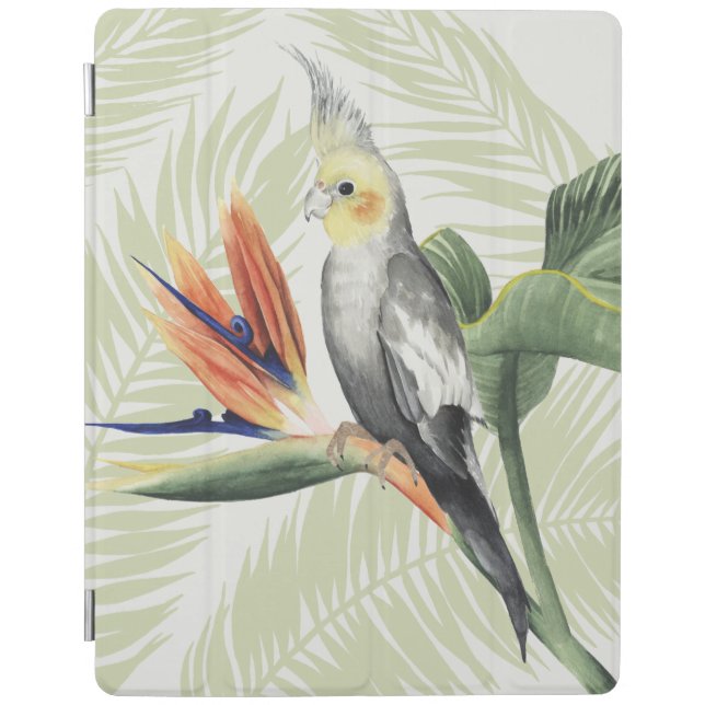 Palm Leaves With Black Bird iPad Smart Cover (Front)