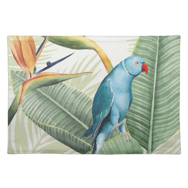 Palm Leaves With Blue Bird Placemat (Front)