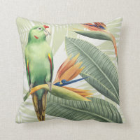 Palm Leaves With Green Bird