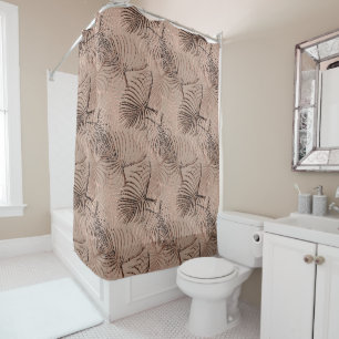 Palm Leo Animal Print Glam 1 Shower Curtain