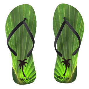Palm Life Green Palm Frond Palm Tree Unisex Flip Flops