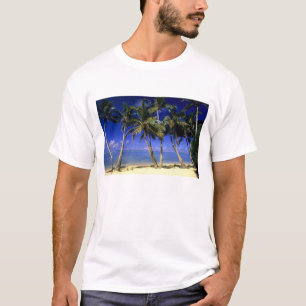 Palm lined beach Cook Islands 4 T-Shirt