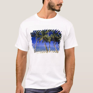 Palm lined beach Cook Islands 4 T-Shirt