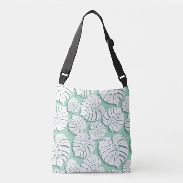 Palm monstera seamless pattern 3 crossbody bag (Front)