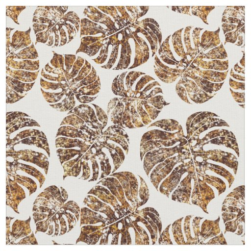 Palm monstera seamless pattern fabric