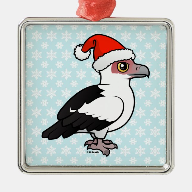Palm-nut Vulture Santa Metal Ornament (Front)
