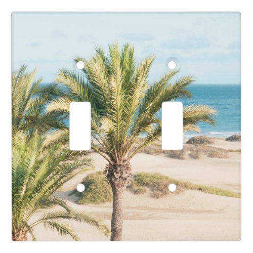 Palm Ocean Beach Dream 1 travel wall art  Light Switch Cover