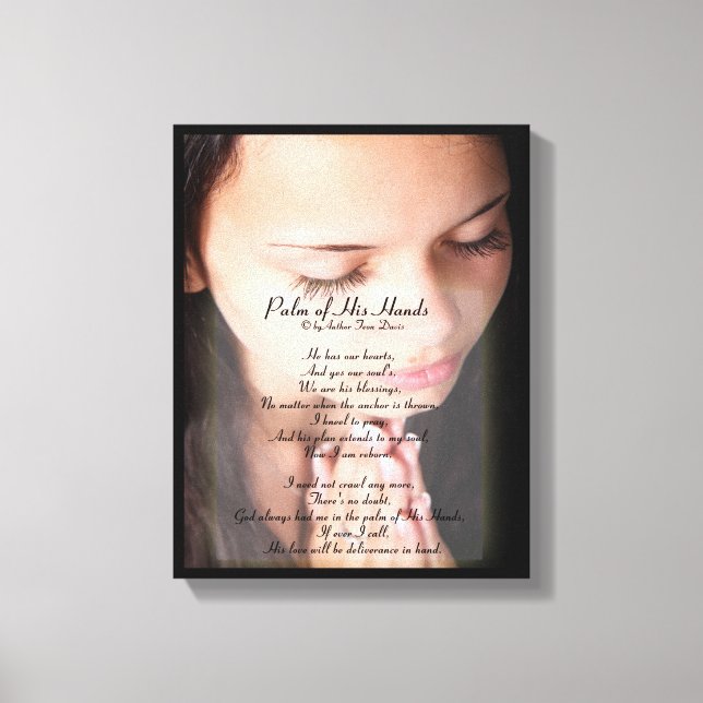 Palm of His Hands POEM 4 CANVAS CANVAS PRINT (Front)
