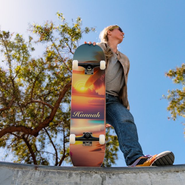 Palm on the beach at sunset skateboard (Outdoor 1)