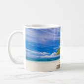 Palm on White Sand Beach Coffee Mug (Left)