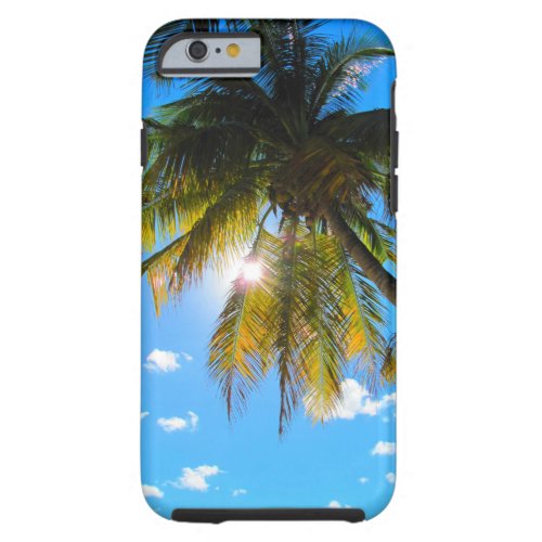 Palm Paradise Blue Sky Sunshine Tough iPhone 6 Case
