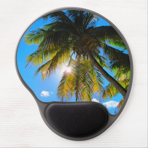 Palm Paradise Blue Sky Sunshine Gel Mouse Pad