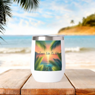 Palm Paradise Thermal Wine Tumbler