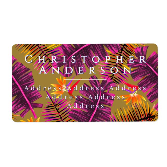 Palm Paradise Yellow Orange Label (Front)