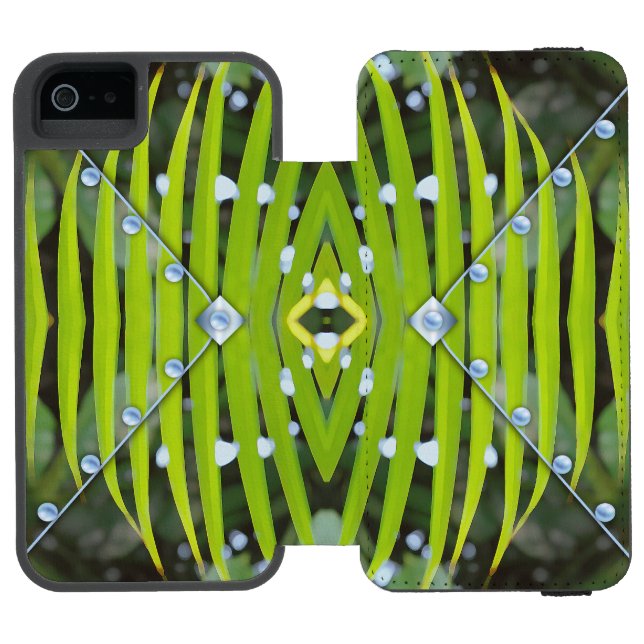 Palm Pattern Clutch Bag Incipio iPhone Wallet Case (Folio Open)