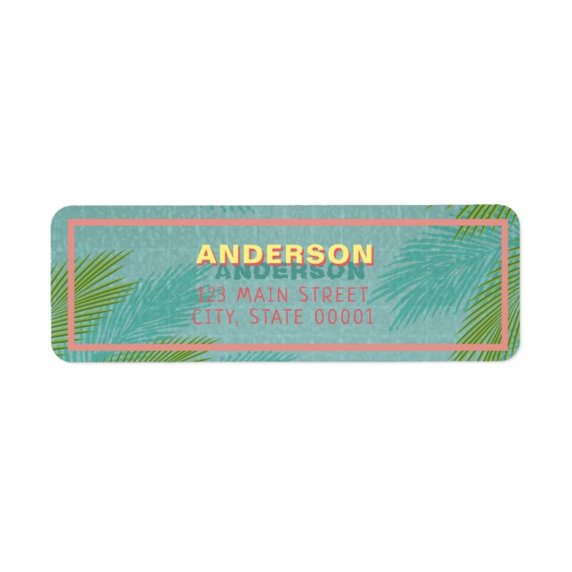 Palm Pool Return Address Label (Front)