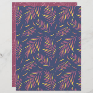 Palm Purple Scrapbook Paper