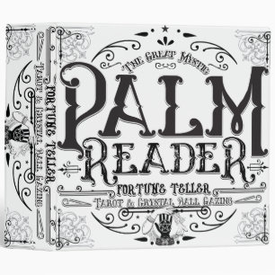 Palm Reader Vintage Magic Fortune Teller Halloween 3 Ring Binder