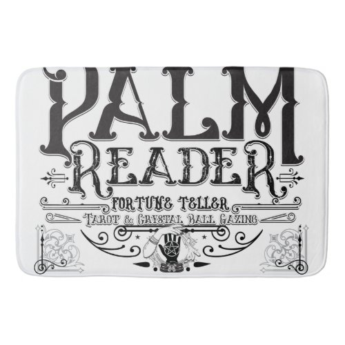 Palm Reader Vintage Magic Fortune Teller Sign Bath Mat