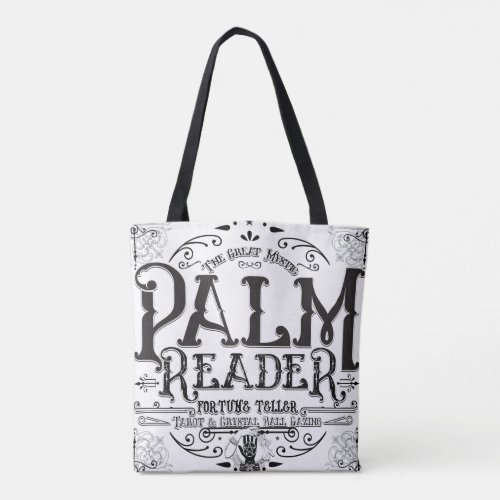 Palm Reader Vintage Magic Fortune Teller Sign Tote Bag