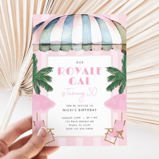 Palm Royale Birthday Party Invitation