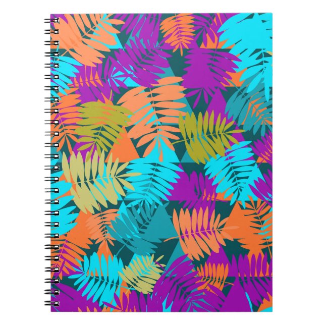 Palm seamless pattern floral background. Tropic ge Notebook (Front)