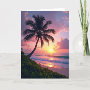 Palm Silhouette Birthday Card