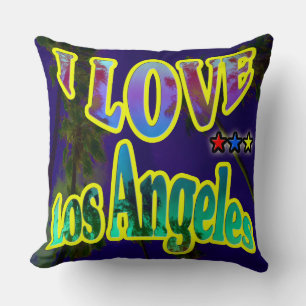 "Palm Sky: I LOVE Los Angeles 4" Pillow