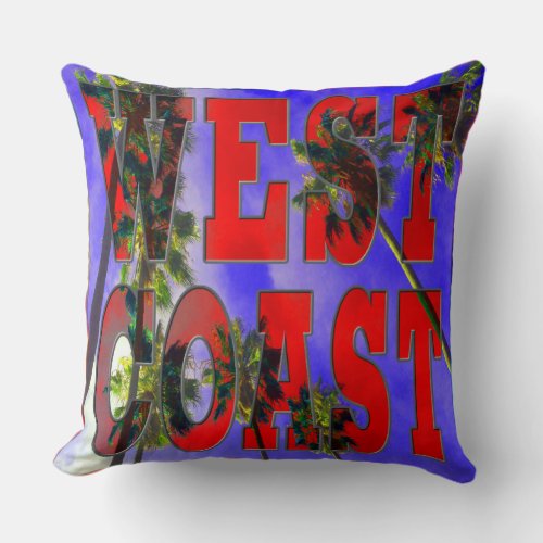 Palm Sky West Coast Pillow