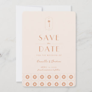 Palm spring retro wedding Save The Date Invitation