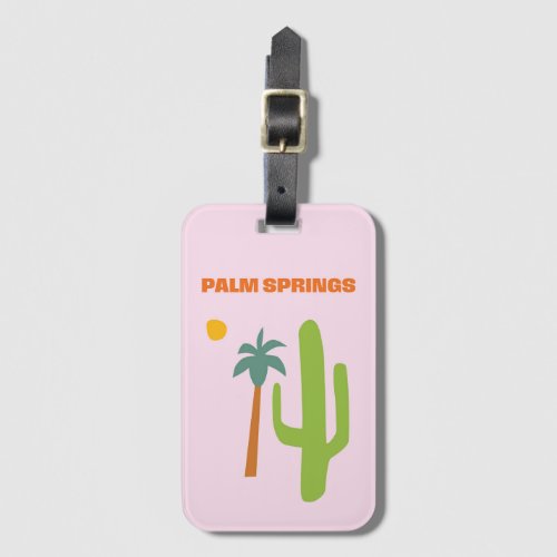 Palm Springs Acrylic Luggage Tag