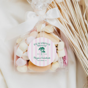 Palm Springs Bachelorette Classic Round Sticker