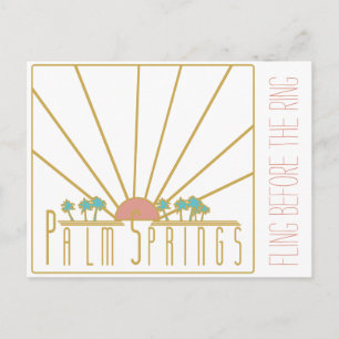 Palm Springs Bachelorette Invitation Postcard