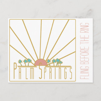 Palm Springs Bachelorette Invitation Postcard