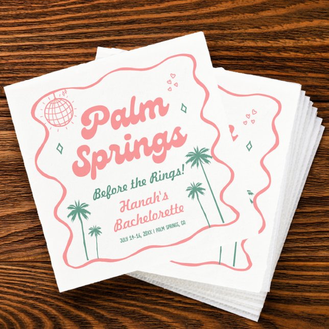 Palm Springs Bachelorette Napkins (Creator Uploaded)