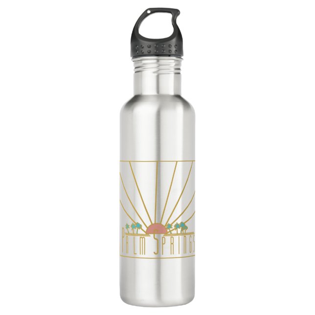 Palm Springs Bachelorette/Wedding Can Cooler Stainless Steel Water Bottle (Front)