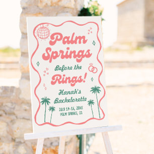 Palm Springs Bachelorette Welcome Foam Board