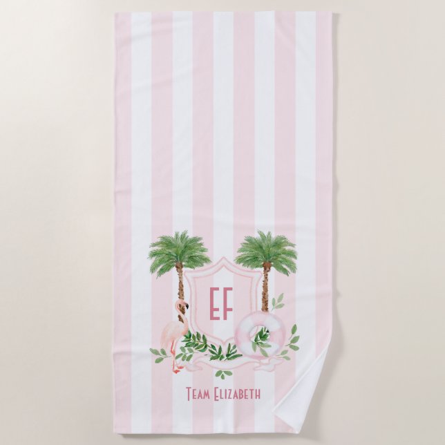 Palm Springs Beach Club Bachelorette Pool Party Towel (Front)