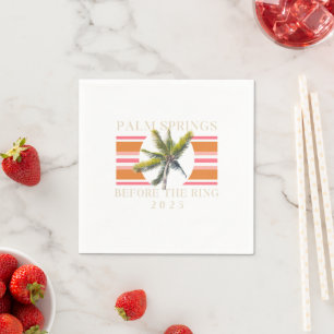 Palm Springs Before the Ring – Retro Bachelorette Napkins