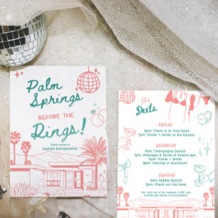 Palm Springs Before the Rings Bachelorette Invitation