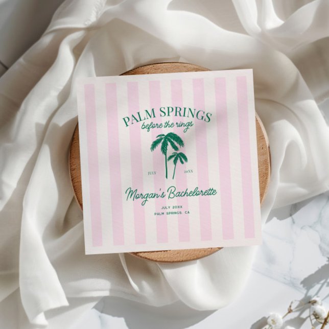 Palm Springs Before The Rings Bachelorette Napkins (Creator Uploaded)